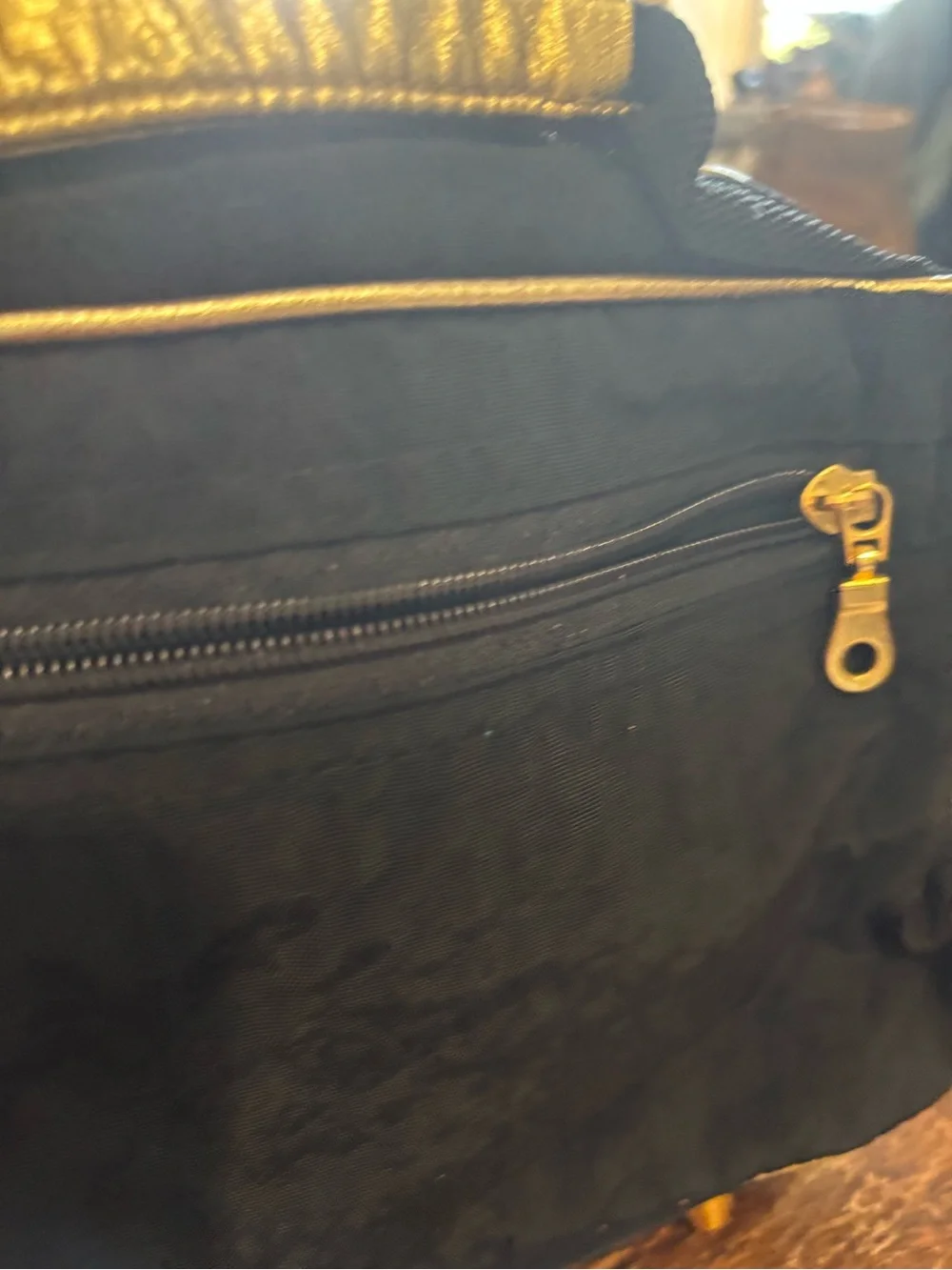 Falchi Sport Black and Gold Women's Shoulder Bag